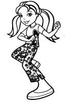 A coloring page of polly pocket